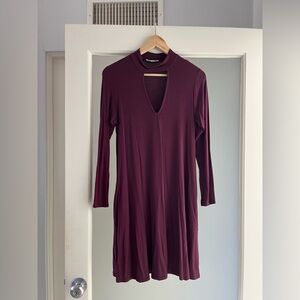 Socialite Deep Purple Long Sleeve Dress